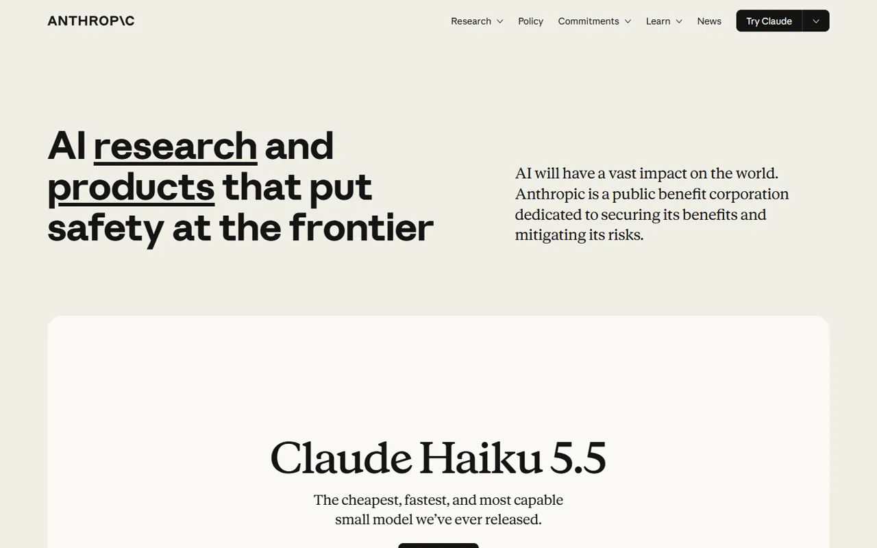 Anthropic website style