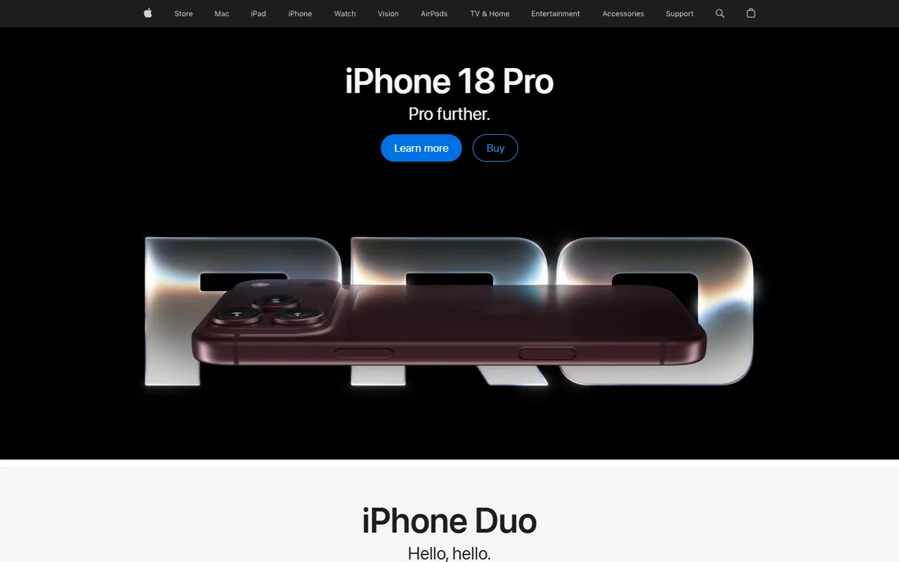 Apple website style