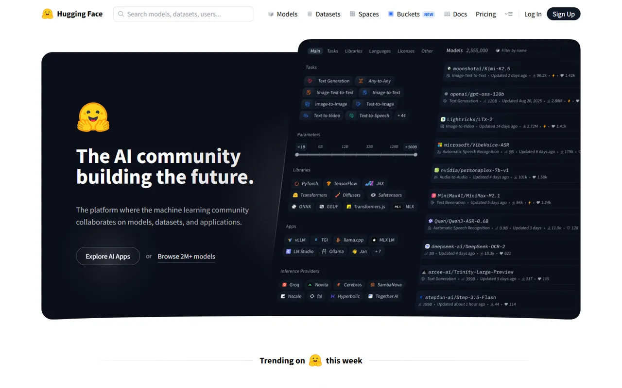 Hugging Face website style