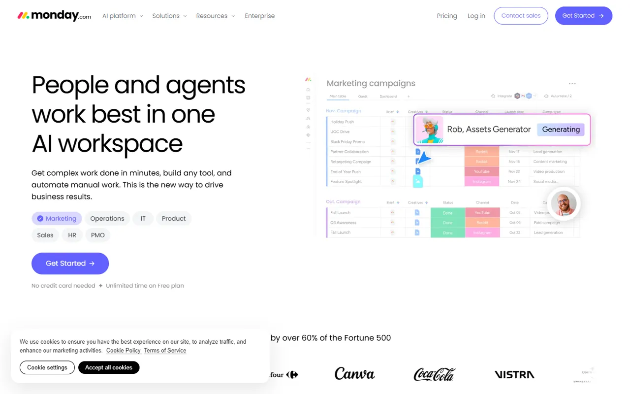 monday.com website style