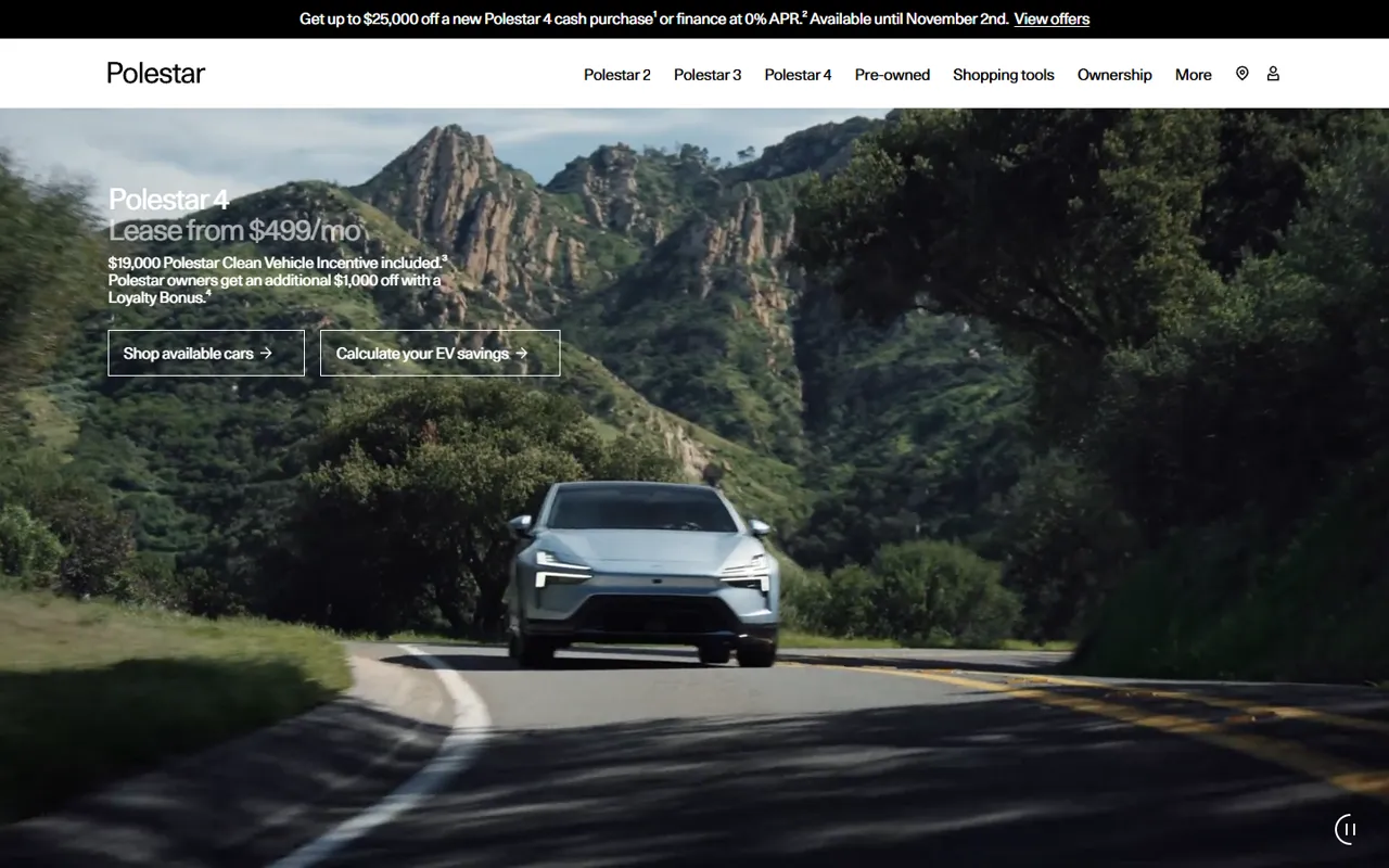 Polestar website style