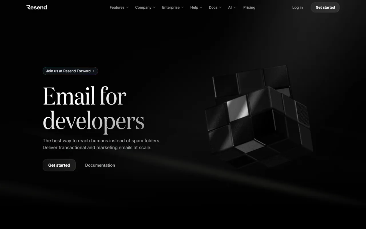 Resend website style