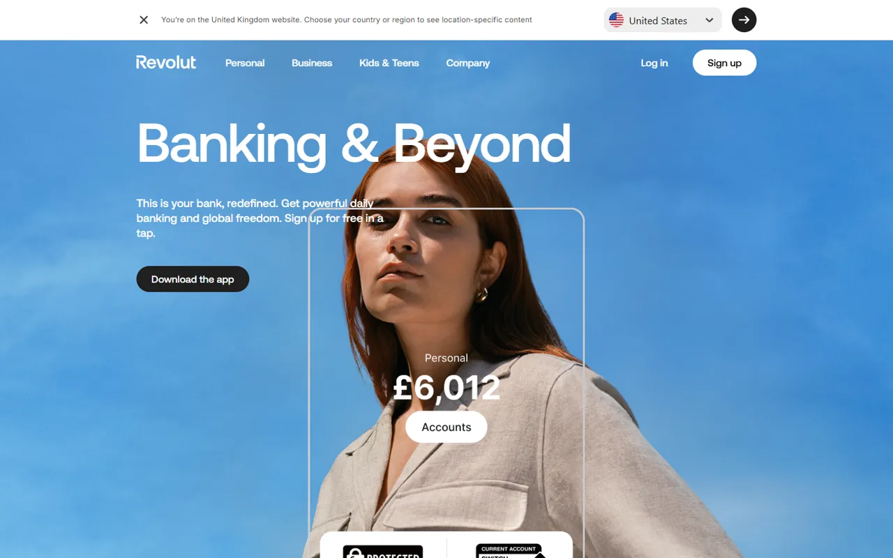 Revolut website style