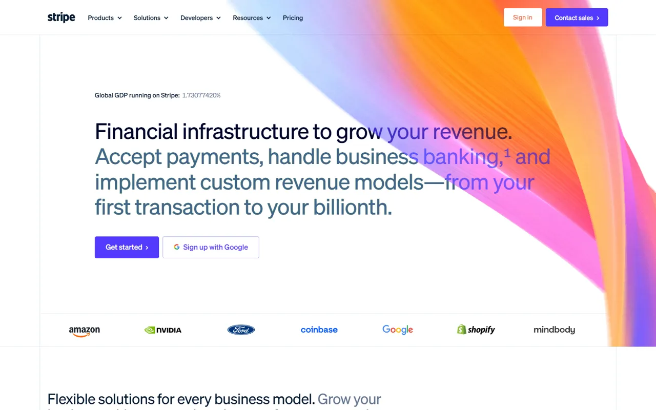Stripe website style